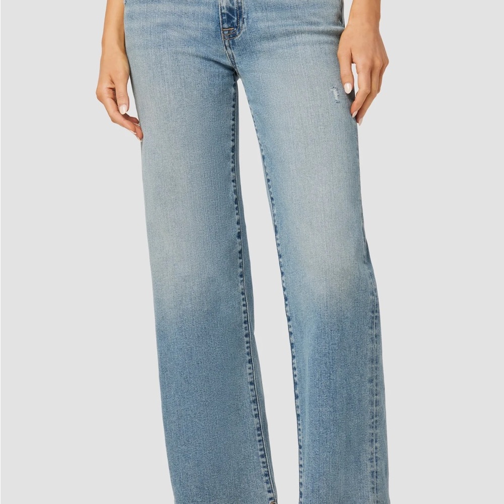 Hudson Rosalie wide leg raw hem jeans size 24